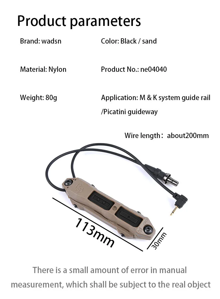 Montaje del interruptor en rail Mlok con cable gestionado