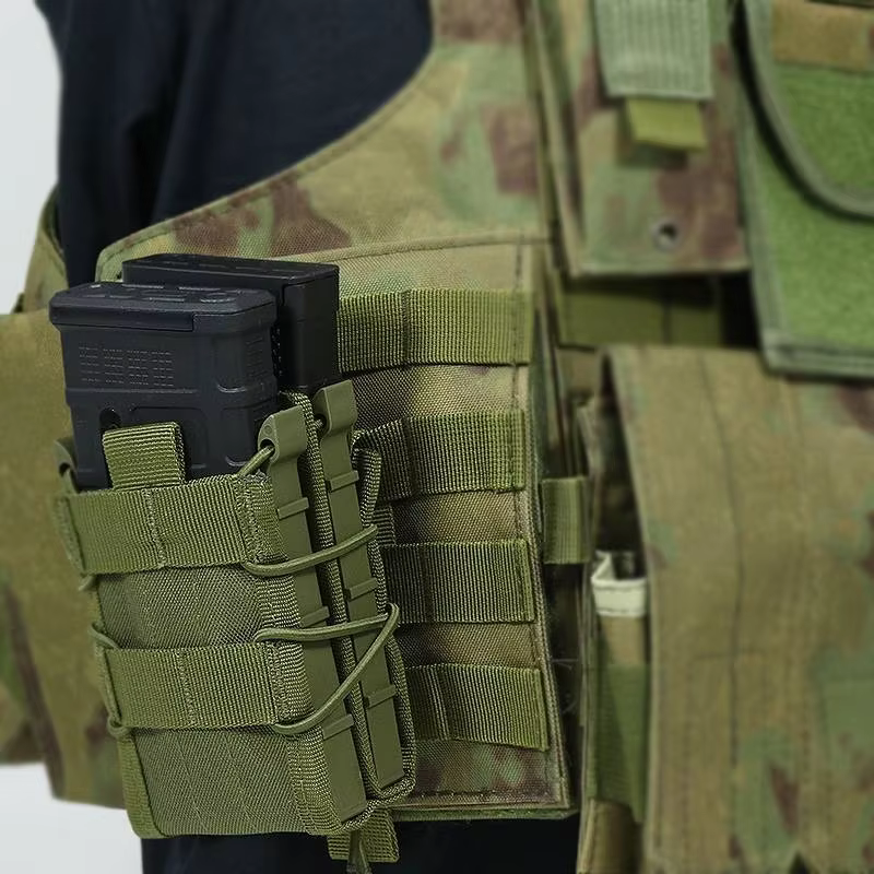 Bolsa táctica MOLLE porta cargadores abierta chaleco placa