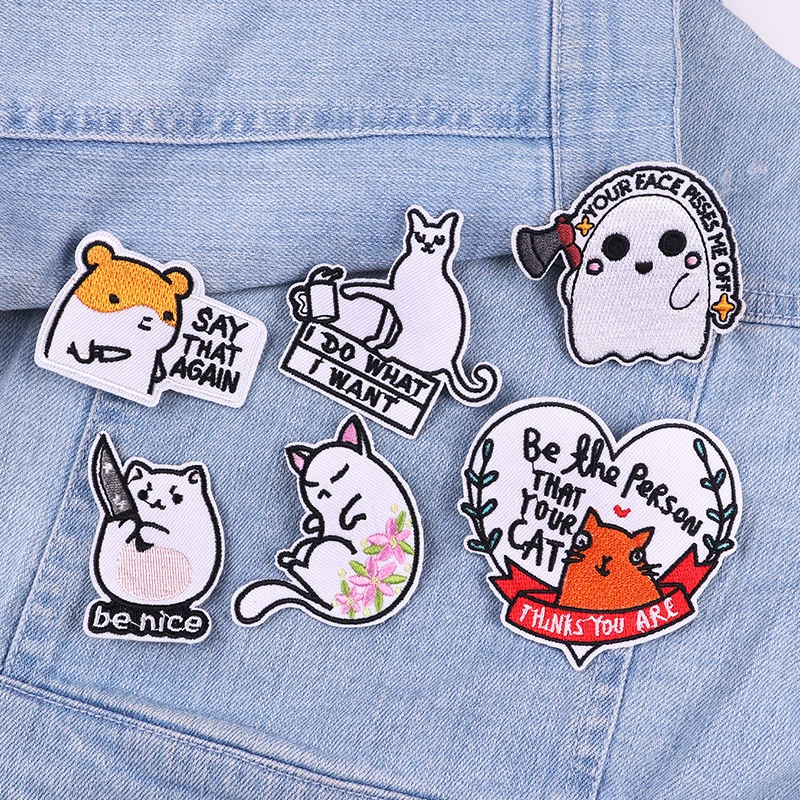 Parche bordado termoadhesivo rana y gato – Infantil para coser o planchar - imagen 2
