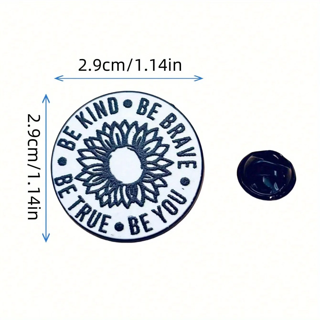 Insignia tipo pin valiente – para ropa y mochila, festivales