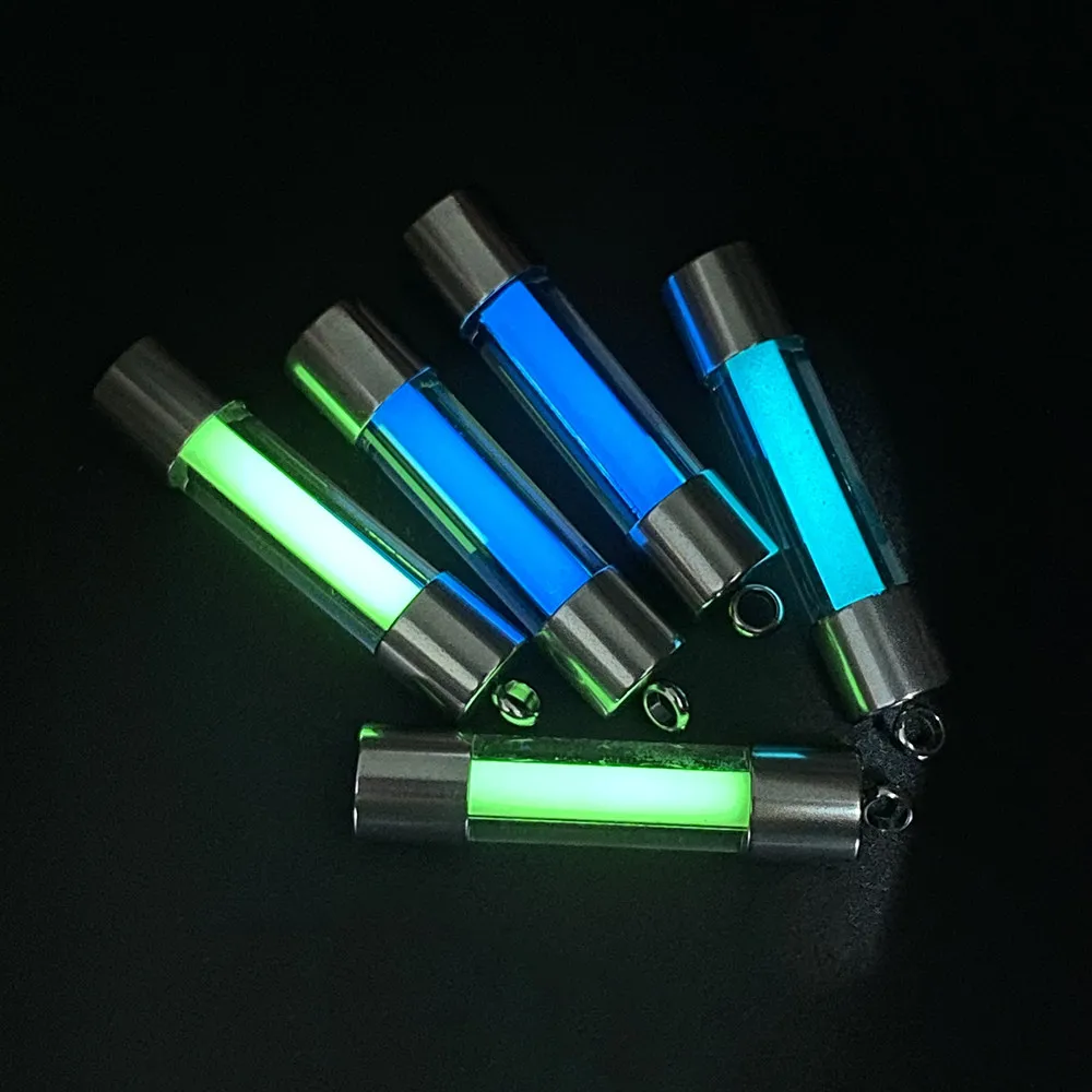 Llavero EDC colgante luminoso acero inoxidable y vidrio - imagen 5