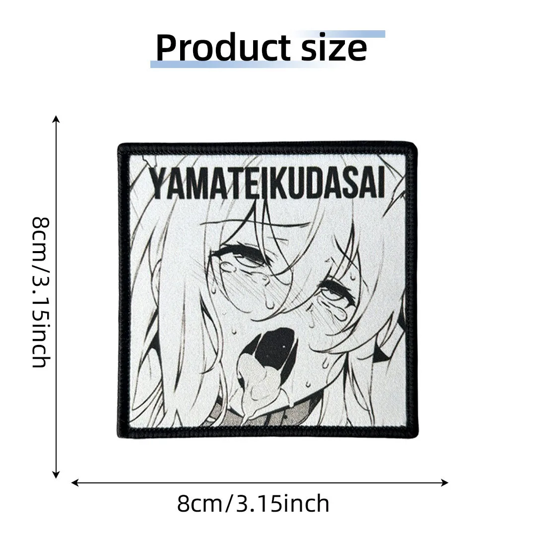 Parche táctico gancho y bucle Ahegao para airsoft estilo otaku - imagen 2
