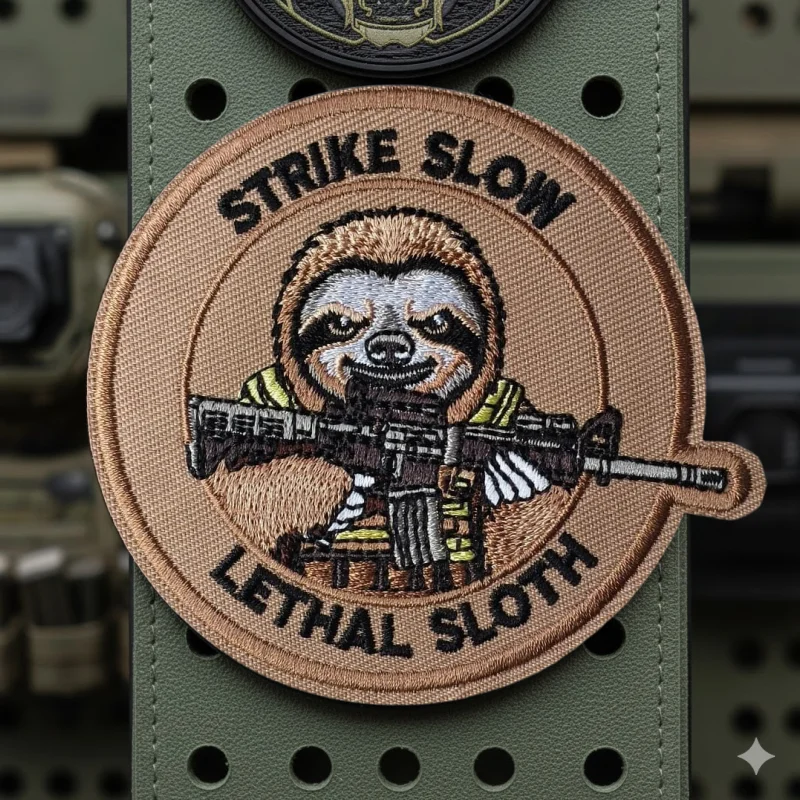 Strike Slow Otter parche táctico bordado con velcro para gorra - imagen 2