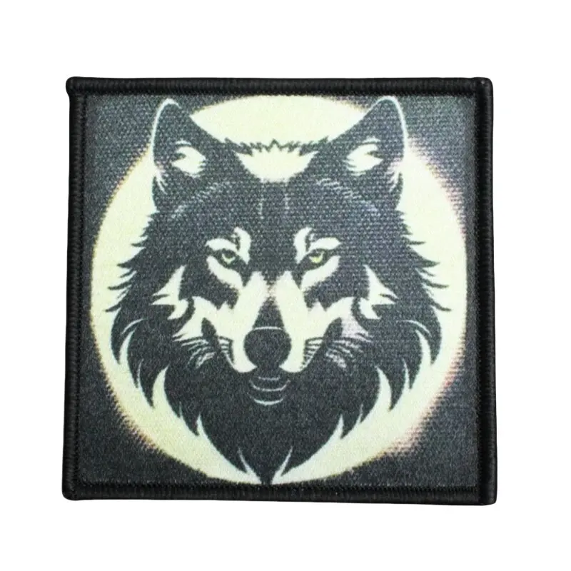 Parche táctico bordado cabeza de lobo leopardo y oso para mochila - imagen 2