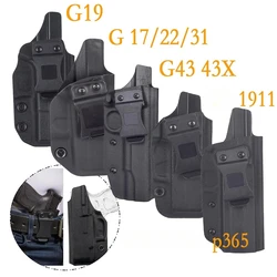 Funda táctica IWB Glock con clip de cinturón, mano derecha