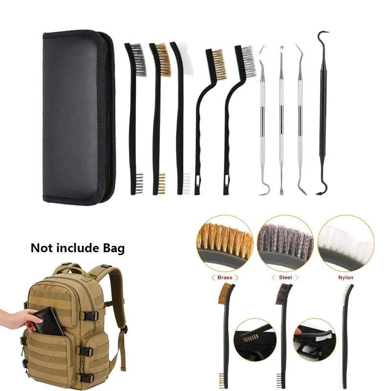 Kit limpieza de armas: cepillos nylon y latón doble extremo - imagen 2