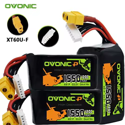 Batería LiPo 6S 22,2V 1550mAh para dron FPV de carreras - capacidad