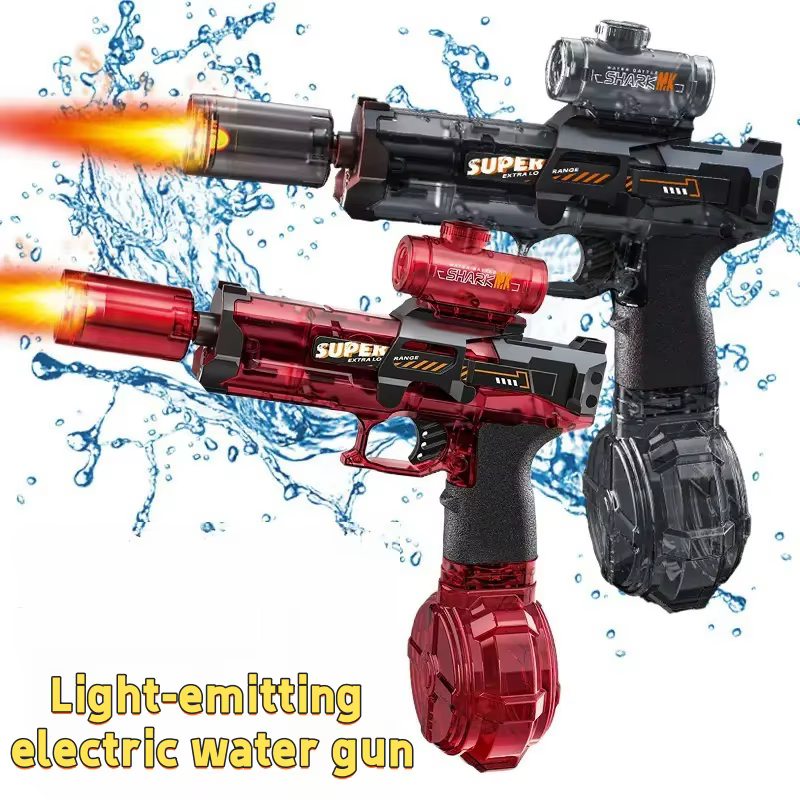 Pistola de agua eléctrica LED automática con sensor lumínico