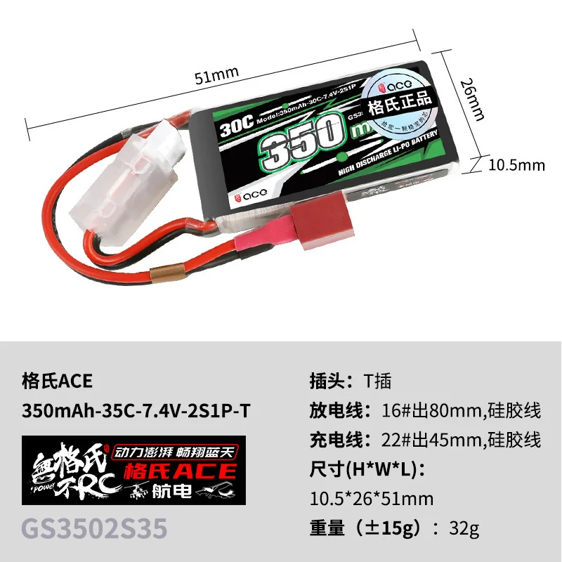 Batería LiPo Gens ACE RC para Dron y Helicóptero FPV - 2S/3S