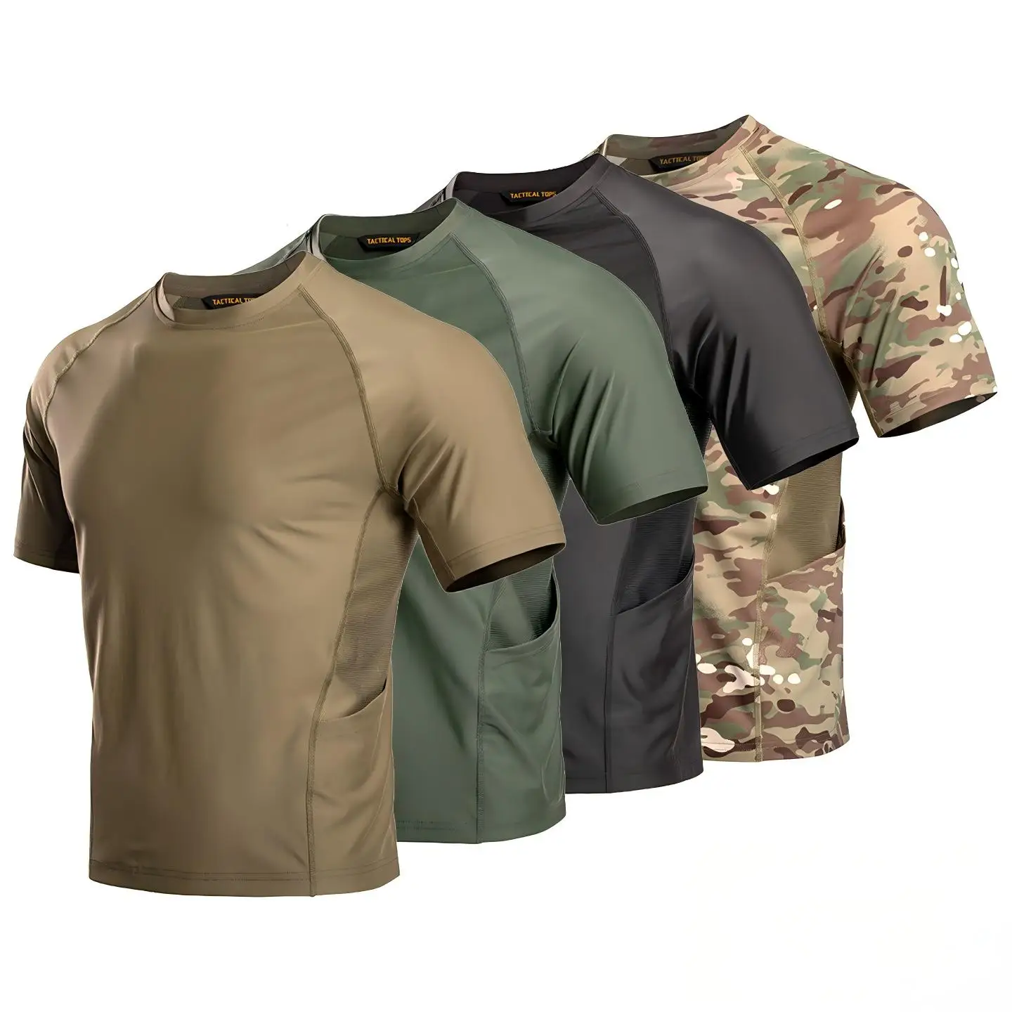 Camiseta táctica Coolmax de secado rápido estilo americano - imagen 3