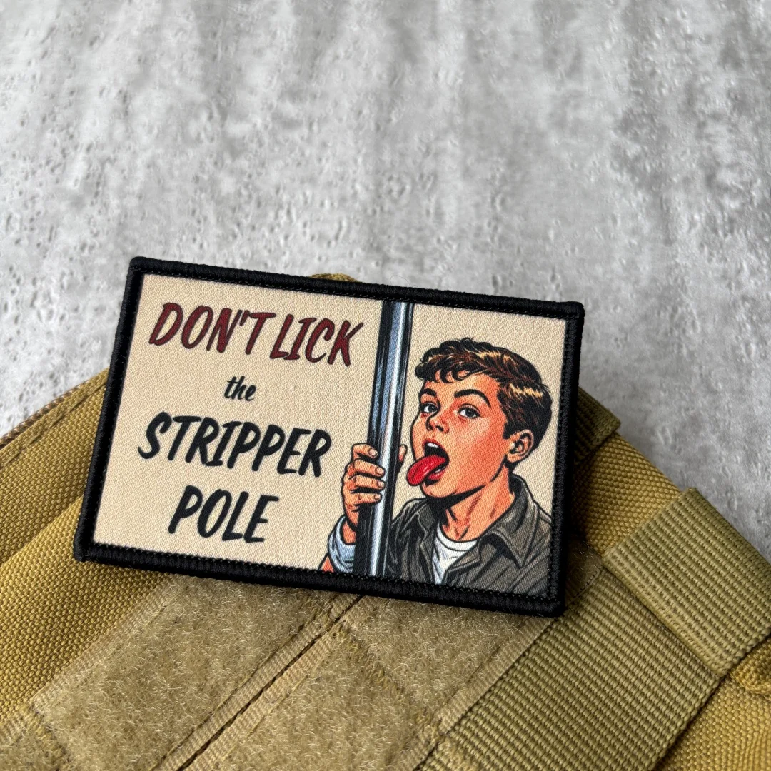 Parche táctico velcro humor vintage No lames el poste para airsoft - imagen 3
