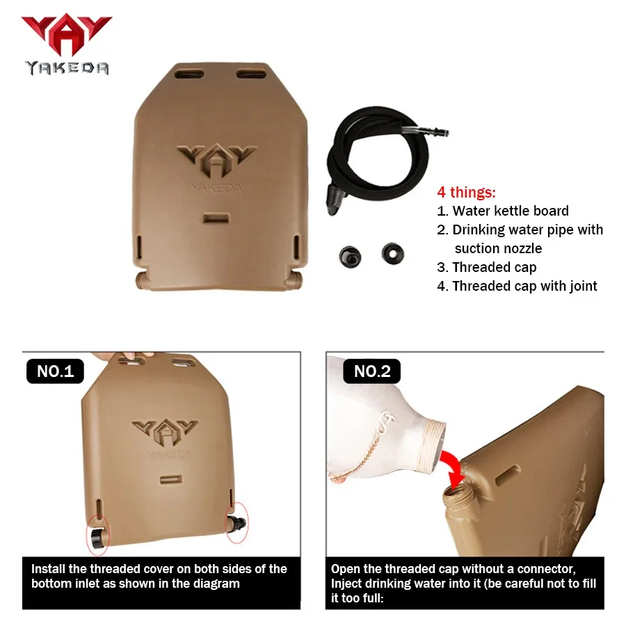 YAKEDA Bolsa de hidratación PE grado alimenticio con boquilla y tubo - imagen 5