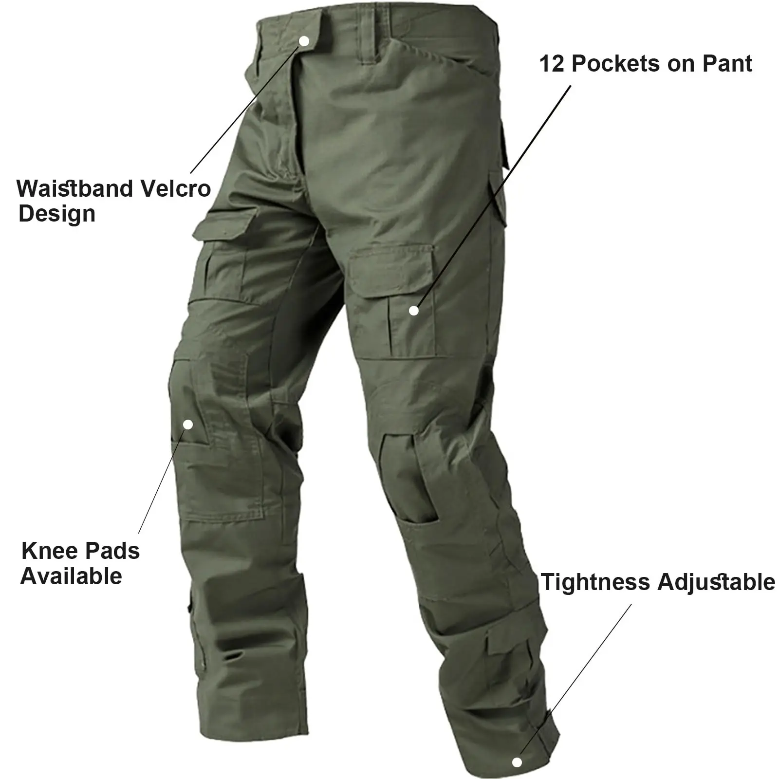 Uniforme táctico camuflaje ripstop multicolor con gorra y guantes - imagen 4