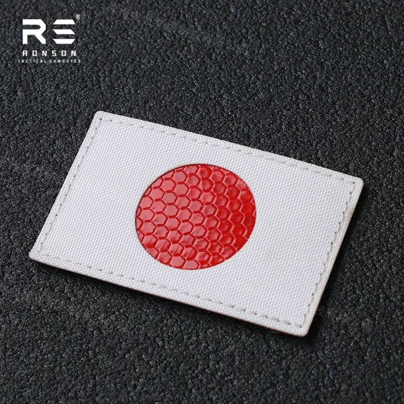 Parche táctico reflectante bandera japonesa con sangre cortado láser - imagen 5