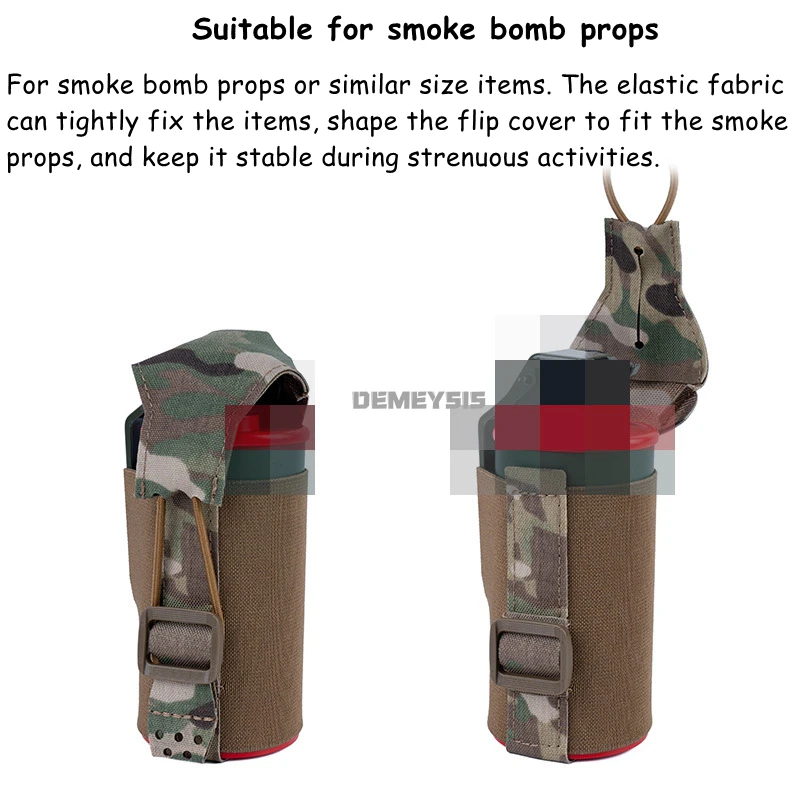 Bolsa táctica MOLLE granadas de humo pestaña elástica bolsillo - imagen 3
