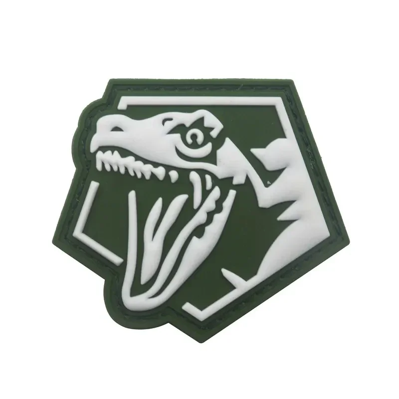 Parche Velcro dinosaurio Raptor - insignia luminosa para militar - imagen 3