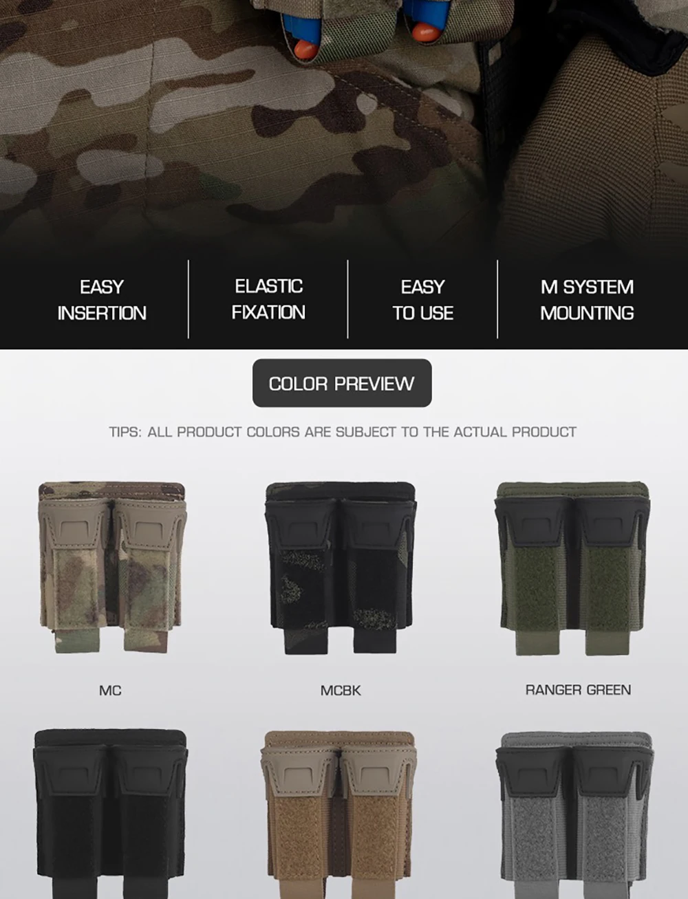 Detalle de montaje para equipamiento MOLLE