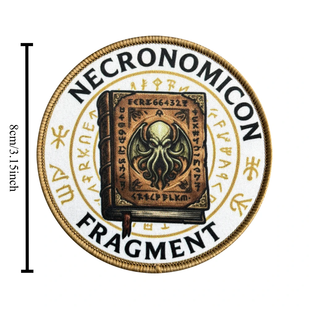 Parche táctico Necronomicon Cthulhu con Velcro gancho y bucle - imagen 5