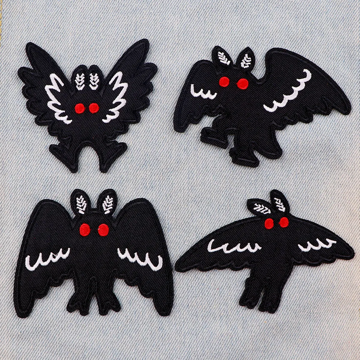 Parche termoadhesivo negro estilo punk para chaqueta táctica