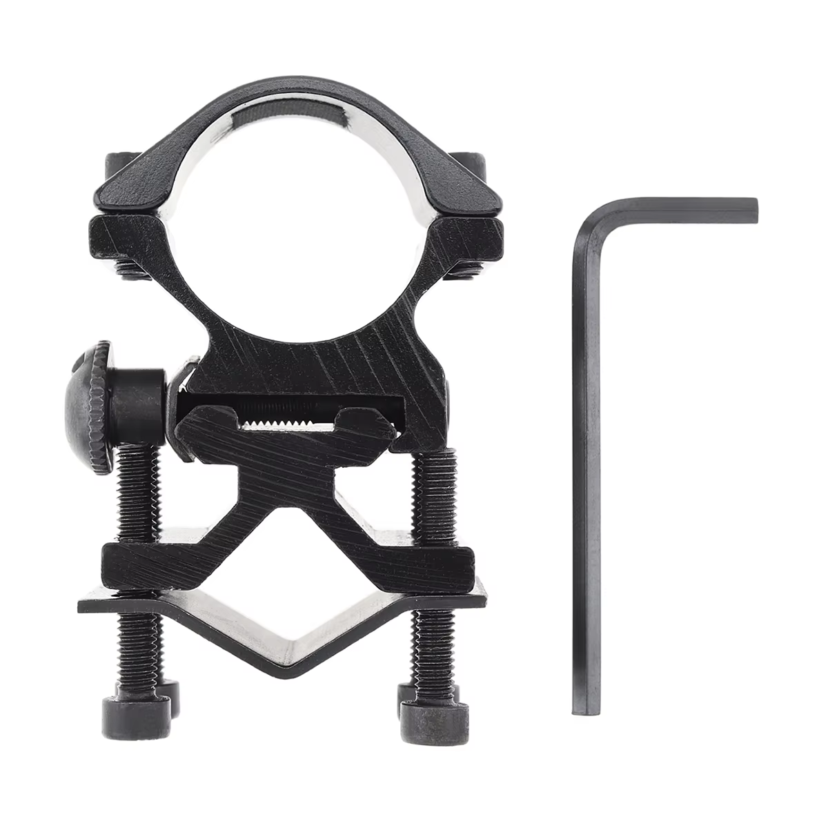 Soporte anillo 25mm para linterna LED en riel 20mm Picatinny - imagen 5