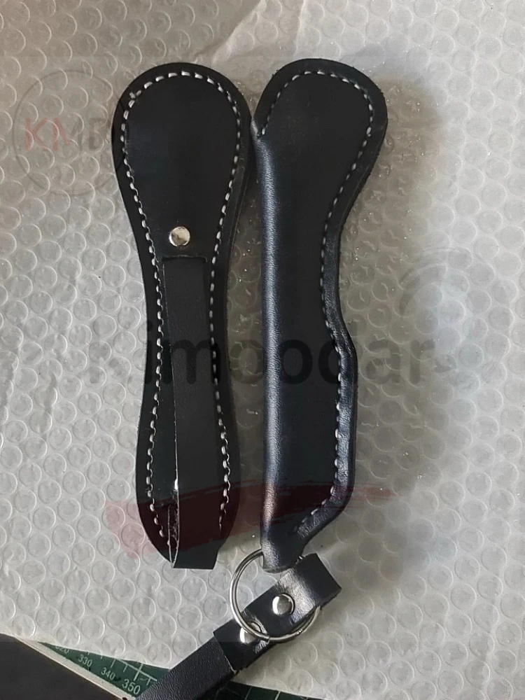 Clapper de cuero americano con plomo integrado, cosido a mano - imagen 5