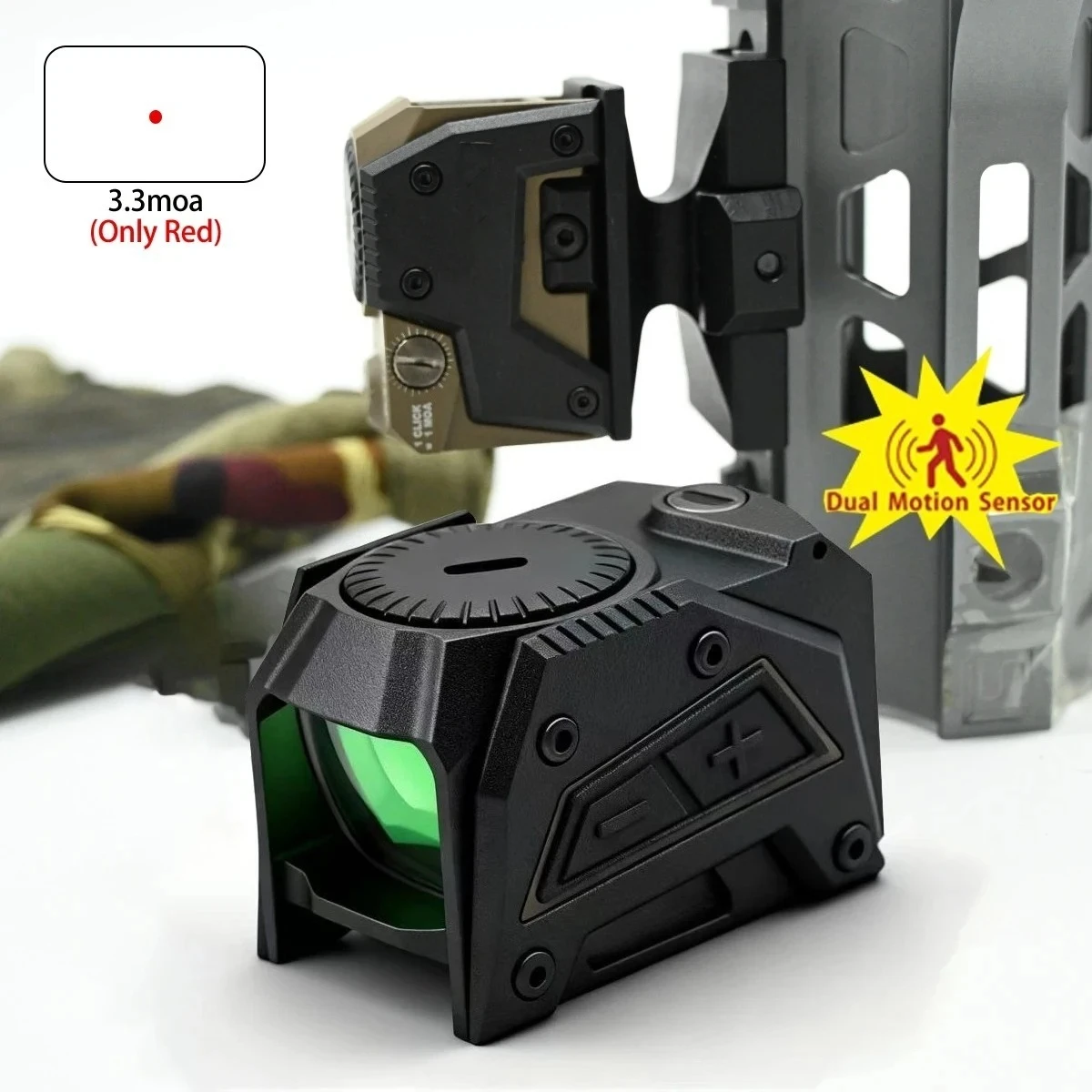 Mira Punto Rojo Táctica 3.3MOA – Óptica con Base RM Co-Witness para Pistola - imagen 2
