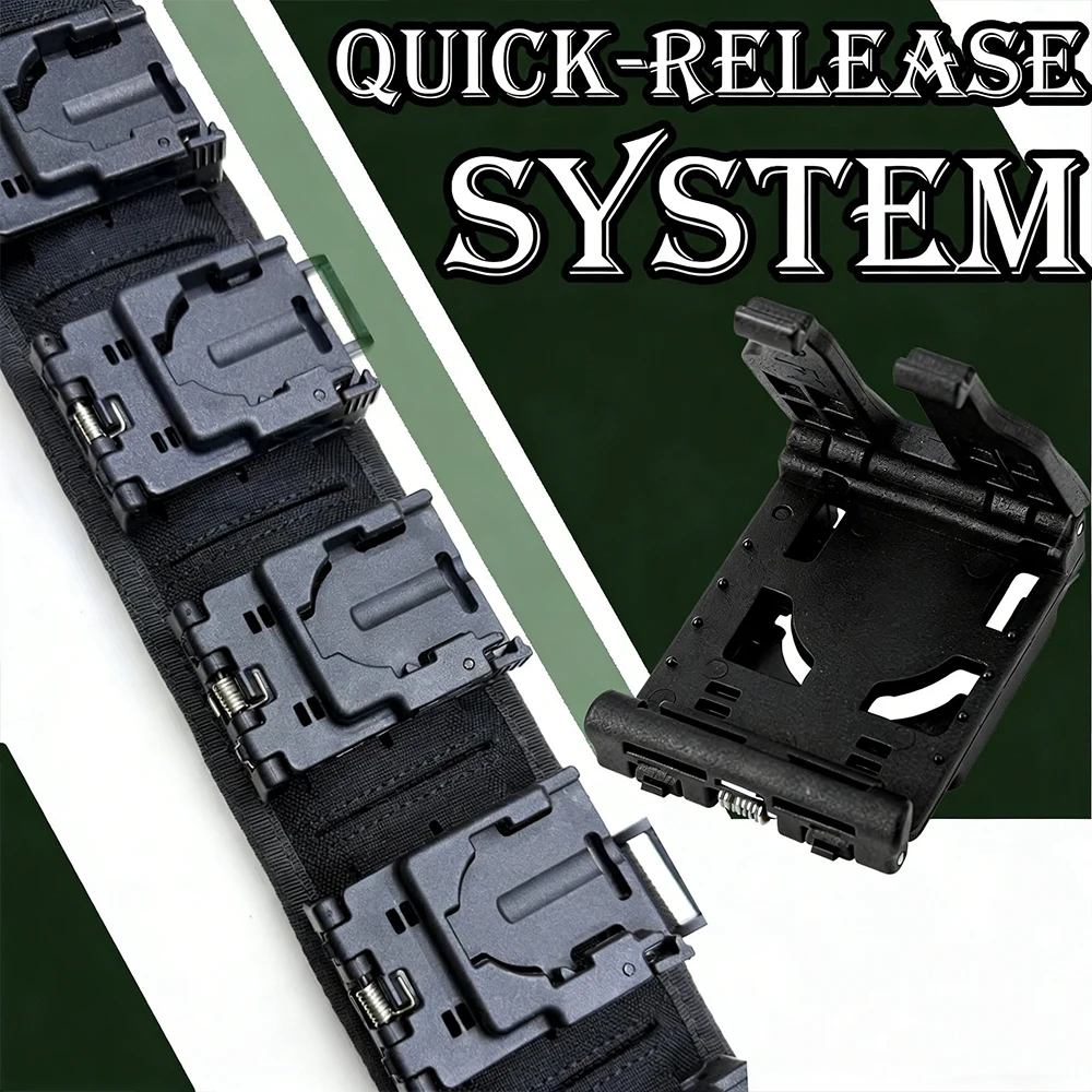 Cinturón táctico modular MOLLE para airsoft, paintball y caza - imagen 4