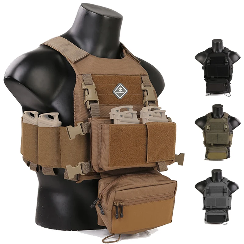 Emersongear Chaleco Táctico MK Airsoft Portador Placas Nylon MOLLE