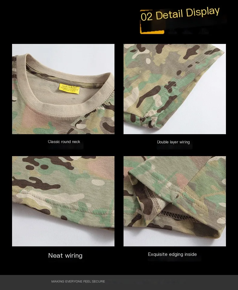 Camiseta táctica camuflaje Tom algodón puro manga corta hombre - imagen 2