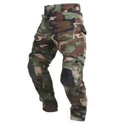 Pantalones tácticos camuflaje con rodilleras ripstop para combate