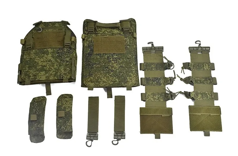 Chaleco táctico MOLLE con camuflaje EMR
