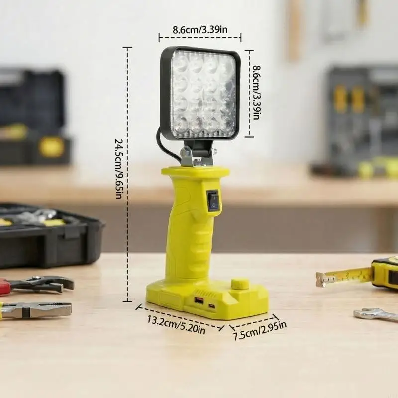 Luz de trabajo LED con USB carga rápida y brillo ajustable - imagen 4