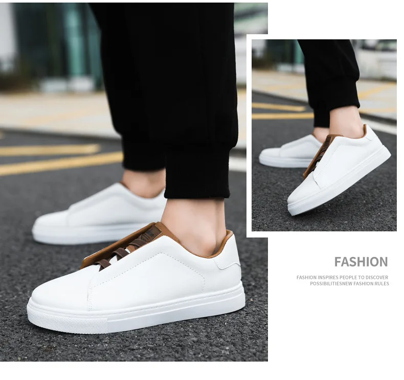 Zapatillas de lona sin cordones para hombre – Ligeras estilo skate - imagen 4