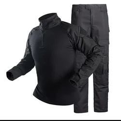 G3 Frog traje táctico camuflaje negro con rodilleras
