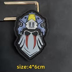 Parche táctico 3D PVC Ghost – Insignia moral para ropa