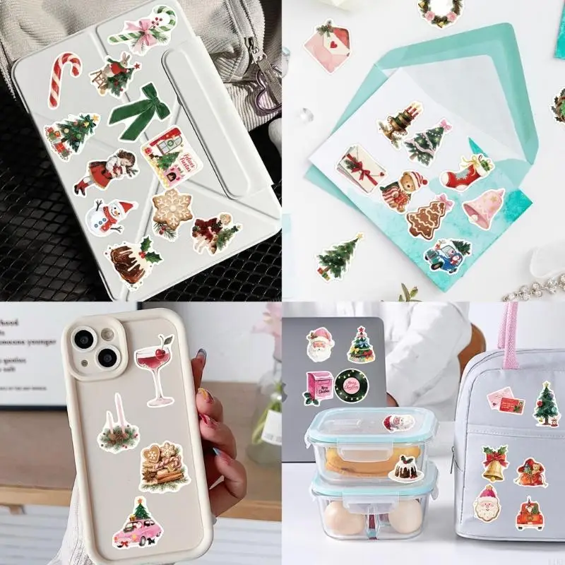 Pegatinas navideñas PVC impermeables extraíbles infantiles - imagen 3