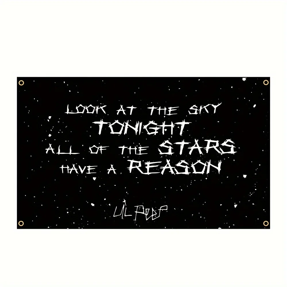 Bandera Lil Peep “Look At The Sky” para decoración interior