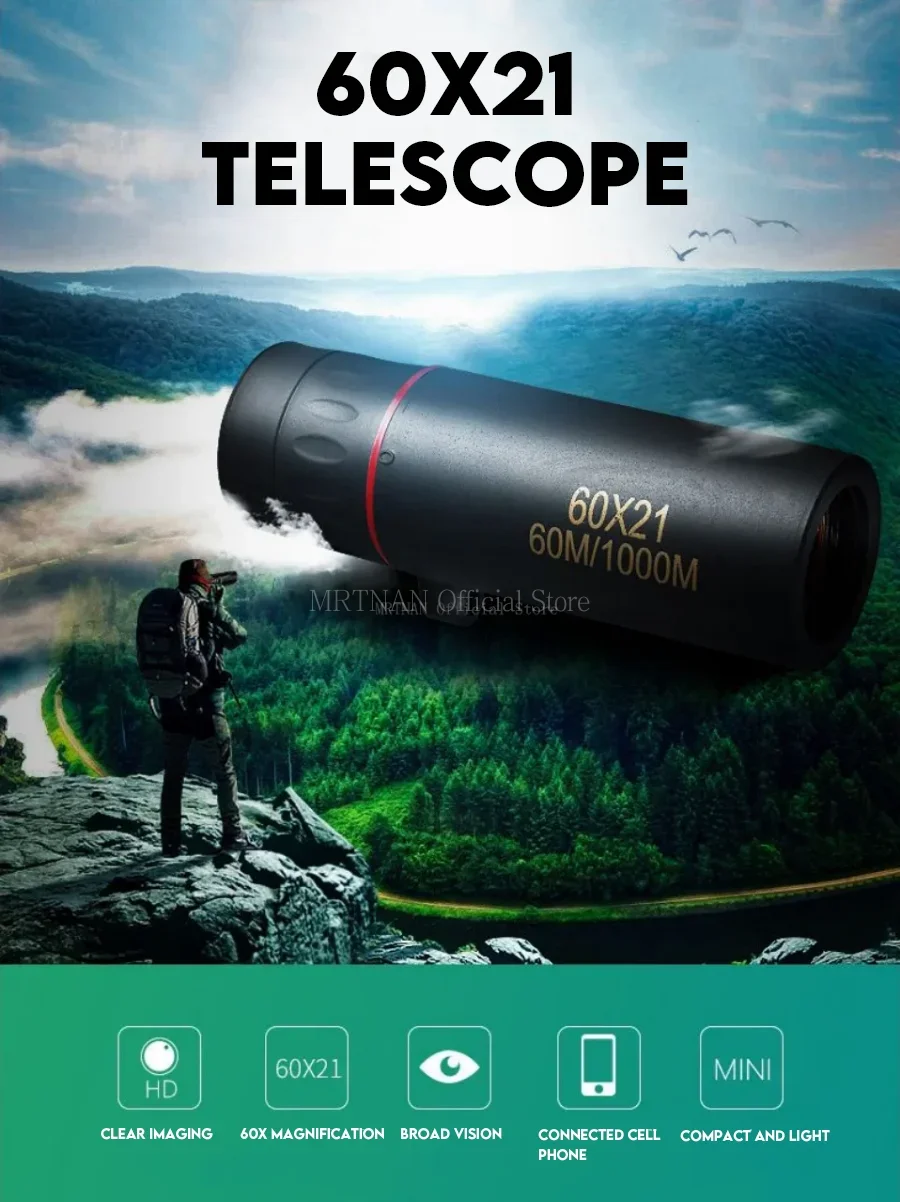 Monocular mini compacto en color negro