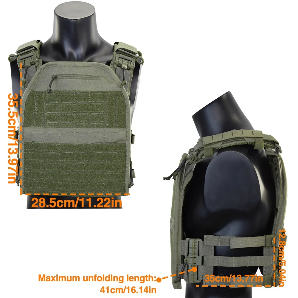 Detalle del sistema MOLLE y hebillas de liberación rápida