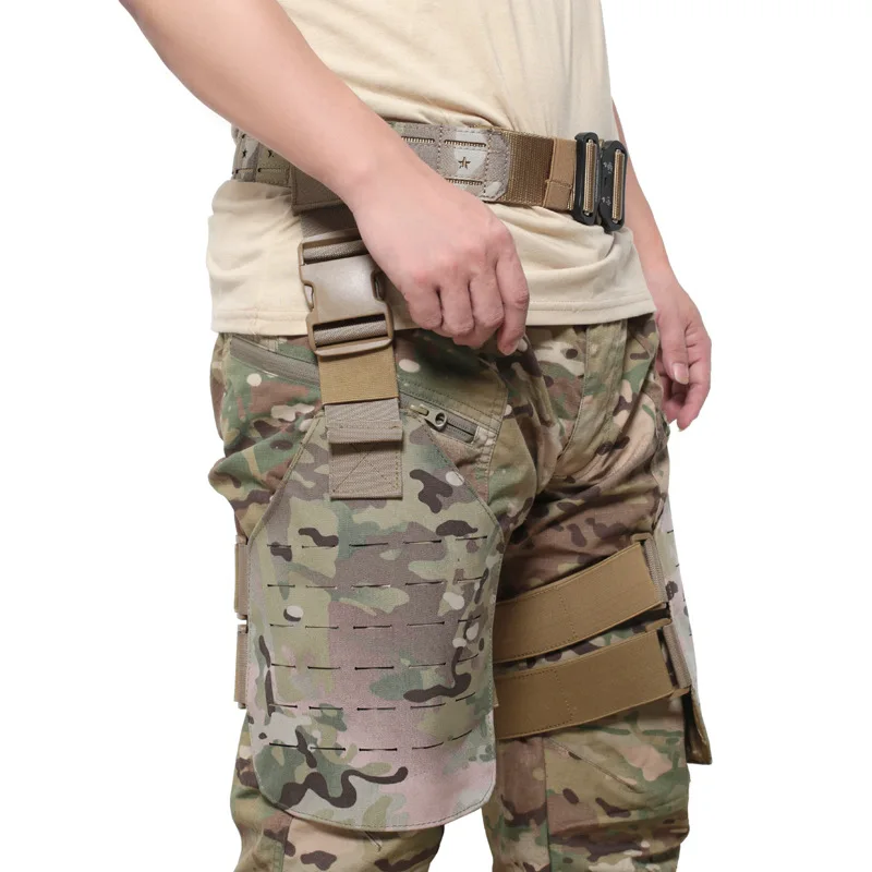 Chaleco táctico con protector de piernas sistema MOLLE - imagen 2