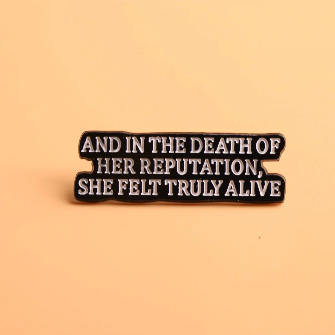 Pin esmaltado de metal frase divertida para solapa o mochila - imagen 4