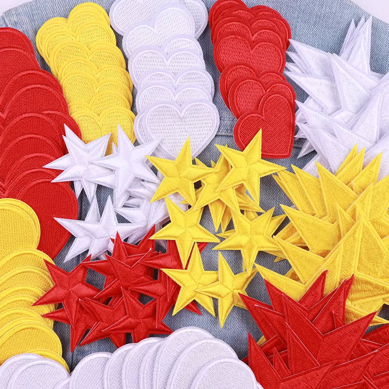 Parches militares bordados estrellas y corazones para coser uniforme - imagen 4