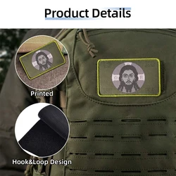 Parche táctico Jesús ortodoxo con gancho y bucle para mochila