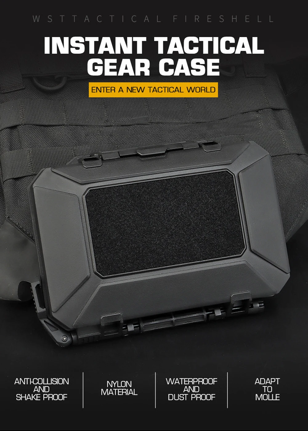 Funda táctica Molle vista frontal