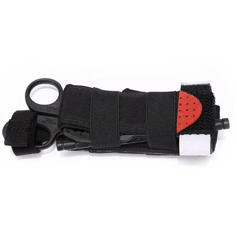 Kit de emergencia con torniquete, tijeras y bolsa