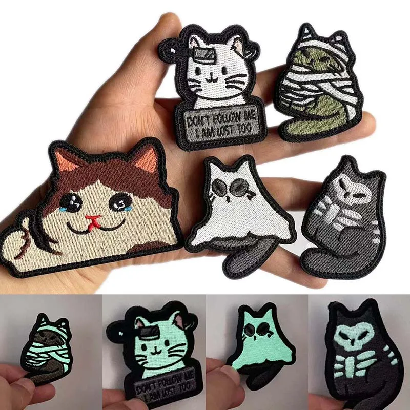 Parche táctico velcro fantasma luminoso reflectante para mochila MOLLE - imagen 2