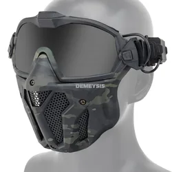 Máscara táctica antiniebla con gafas ventiladas para airsoft