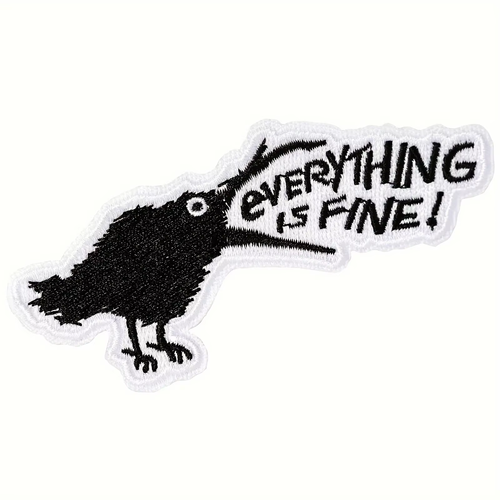 Parche Cuervo Everything is Fine – Termoadhesivo táctico para chaqueta o mochila - imagen 2
