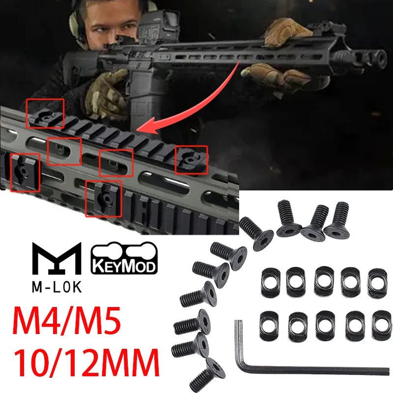 Tornillos M-LOK y tuercas en T para riel Picatinny Airsoft M4/M5 - imagen 3