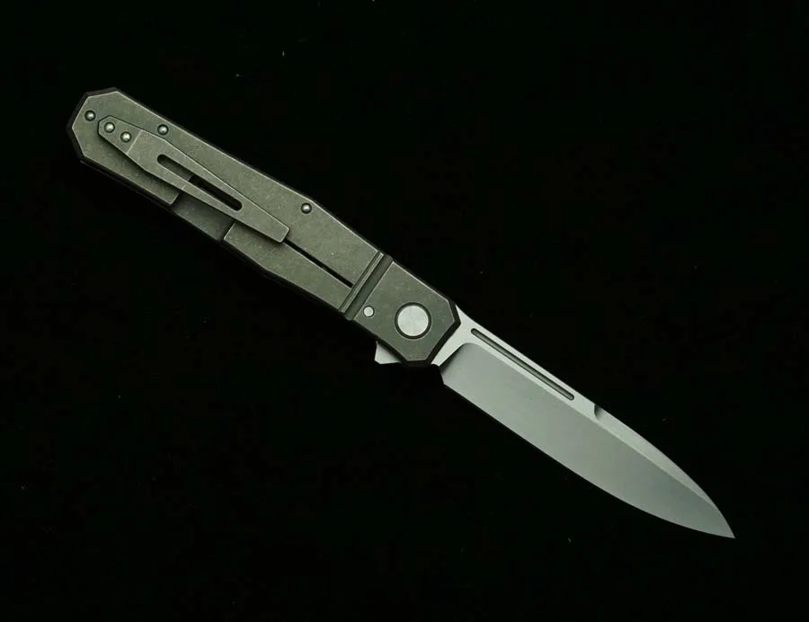 Cuchillo Plegable LEMIFSHE Acero M390 Titanio EDC - imagen 3